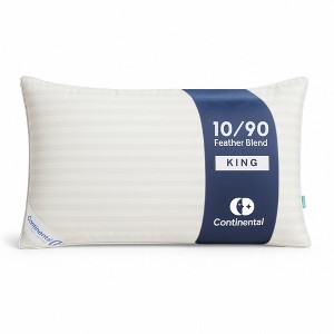 Down & Feather Bed Pillow Medium Loft for Side Sleepers - 1 of 4