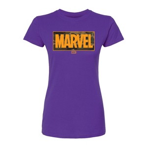 Women's - Marvel - Camo Logo Fitted Graphic T-Shirt - 1 of 1