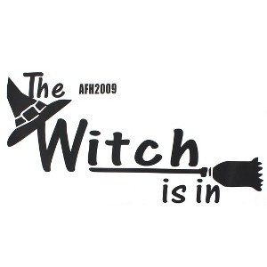 Unique Bargains Room Bedroom PVC Halloween Witch Hat Pattern Wall Stickers Black 1 Pc - 1 of 3