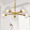 Airsurfer 26" Gold Sputnik Chandelier - 5-Light Mid-Century Pendant w/Clear Glass Shades for Dining/Living Room (No Bulbs) - 2 of 4
