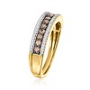 Ross-Simons 0.50 ct. t.w. Brown and White Diamond Ring in 18kt Gold Over Sterling - 3 of 4