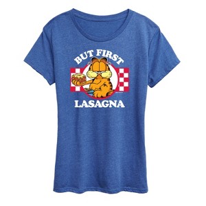 Women's - Garfield - But First Lasagna Short Sleeve Graphic T-Shirt - 1 of 4
