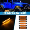 Unique Bargains Waterproof Car Golf Cart Exterior Interior Under Glow Wheel Lights LED 6 Pcs - 2 of 4