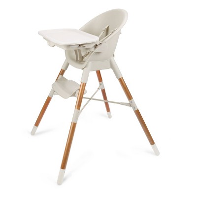 Convertible Oat Wooden High Chair with Detachable Tray