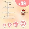 Hachikiko 4-Tier Round Cupcake Stand with Base, Premium Acrylic Dessert Display Tower for Parties & Events (4" Layer Spacing) - 3 of 4