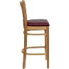 Emma and Oliver Vertical Slat Back Wooden Restaurant Dining Barstool - 4 of 4