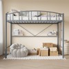 Loft Bed Twin Size, Heavy Duty Metal Loft Bed Frame with Arched Guardrail and Safety Ladder - 4 of 4