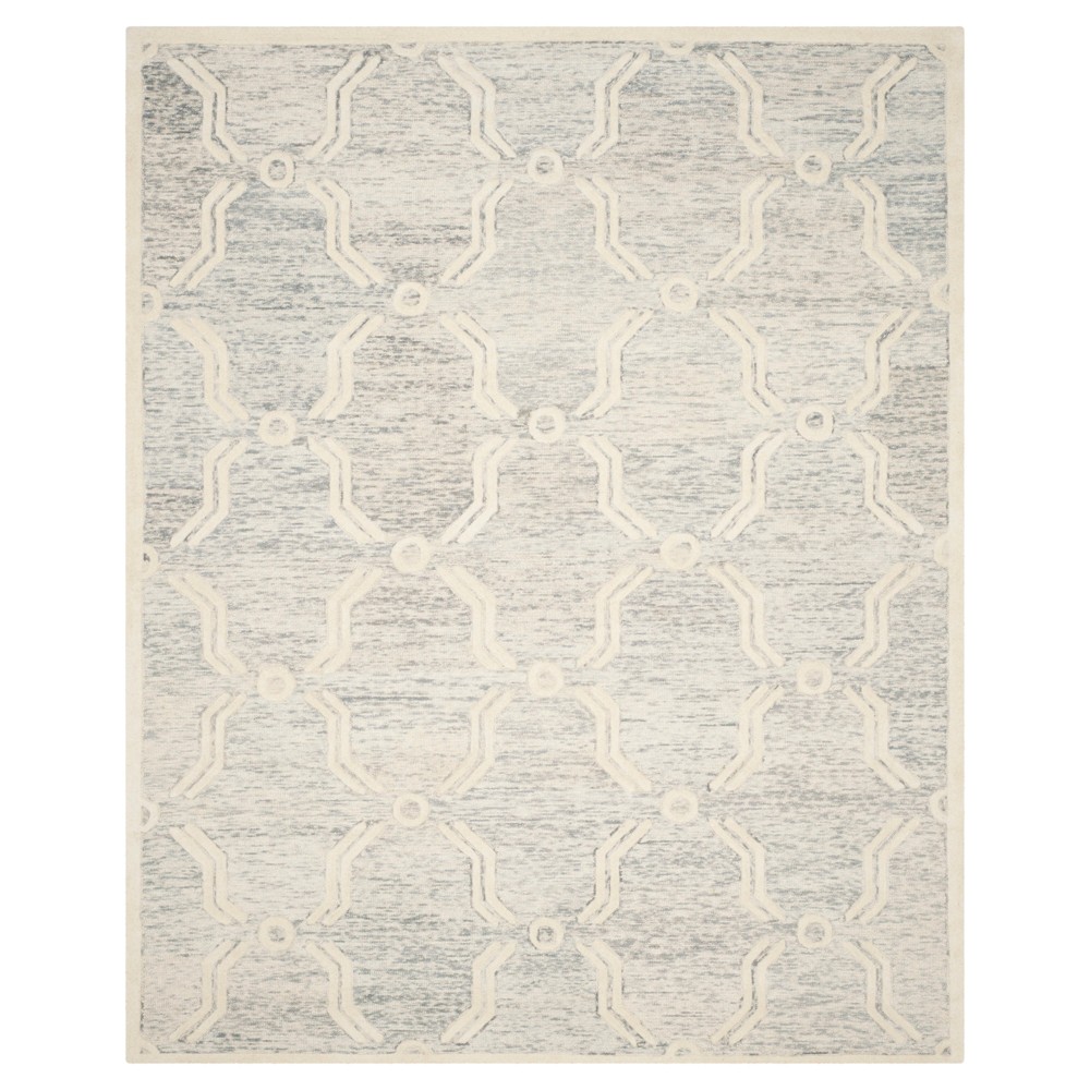Light Gray/Ivory Abstract Tufted Area Rug - (8'x10') - Safavieh