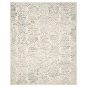 Light Gray/Ivory Abstract Tufted Area Rug - (8