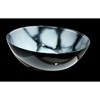 Classic Touch 10.5" Black and Gold Marbleized Footed Bowl - 2 of 3