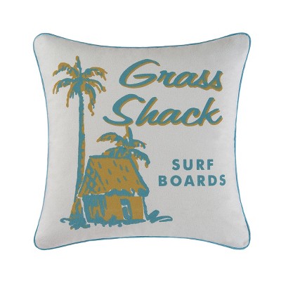 C&F Home 18" Grass Shack Surf Throw Pillow