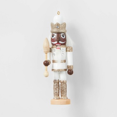 Nutcracker Christmas Tree Ornament White/Gold - Wondershop™