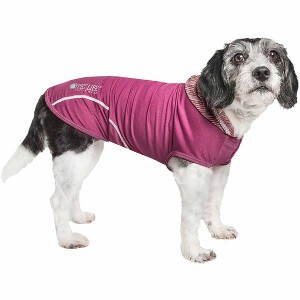 Pet Life (R) Active Pull-Rover 4-Way Stretch Fitness Yoga Dog T-Shirt Hoodie - 1 of 4