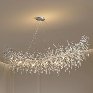 72"Modern Crystal Branch Chandelier, Dining Pendant Light - 1 of 4