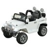 Aosom Kids Ride-on Car, Off-Road Truck with MP3 Connection, Working Horn, Steering Wheel, and Remote Control, 12V Motor, Black - 4 of 4