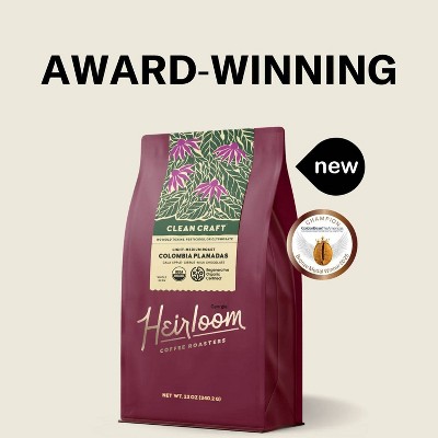 Heirloom Coffee Roasters Colombia Planadas Blend Light Medium Roast Whole Bean Coffee - 12oz