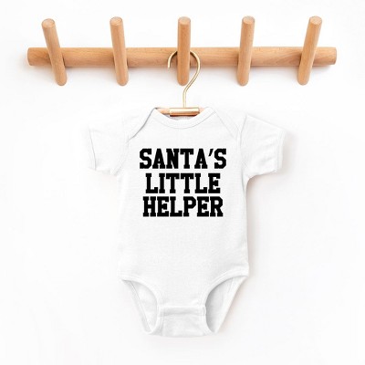 The Juniper Shop Santa's Little Helper Words Baby Bodysuit