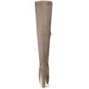 Allegra K Women's Round Toe Platform Block Heel Over Knee High Boots - 3 of 4