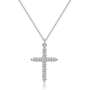 Crown Cross Necklace for Women, 14K Gold Plated Non-Tarnish Faith Jewelry Gift - 1 of 4