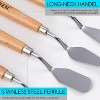 MEEDEN 5 Pieces Painting Knives, Stainless Steel Spatula Palette Knives Oil Paint Metal Pallet Knife with Wood Handle Art Tools - 2 of 4