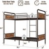Twin Over Twin Metal Bunk Bed - Heavy Duty Convertible with Guardrails & Ladder for Kids,No Box Spring Needed, Noise-Free - 2 of 4