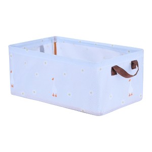 Unique Bargains Fabric Collapsible Design Spacious Capacity Storage Bins with Handles 19" x 11" x 8" - 1 of 4