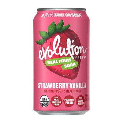 Evolution Fresh Strawberry Vanilla Real Fruit Soda - 12 fl oz