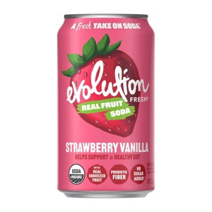 Evolution Fresh Strawberry Vanilla Real Fruit Soda - 12 fl oz - 1 of 4