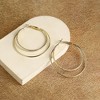 Women's Minimal Hoop Earrings - Champayne Gold - 2 of 4