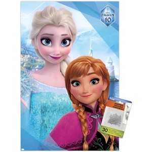 Trends International Disney Frozen - Sisters 10th Anniversary Unframed Wall Poster Prints - 1 of 4