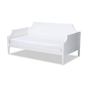 Twin Mariana Wood Daybed White - Baxton Studio: Unupholstered, No Box Spring Needed, Spot Clean - 1 of 4