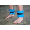 TRC Recreation Super Soft Foam Aquatic Fitness Gear Adjustable Ankle and Wrist Wrap Pair for Physical Therapy and Water Fitness, Bahama Blue - 3 of 4