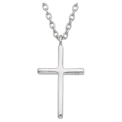 High Polish Cross Pendant In Sterling Silver