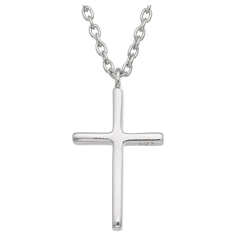 18 Cross Pendant in Sterling Silver (3 mm)