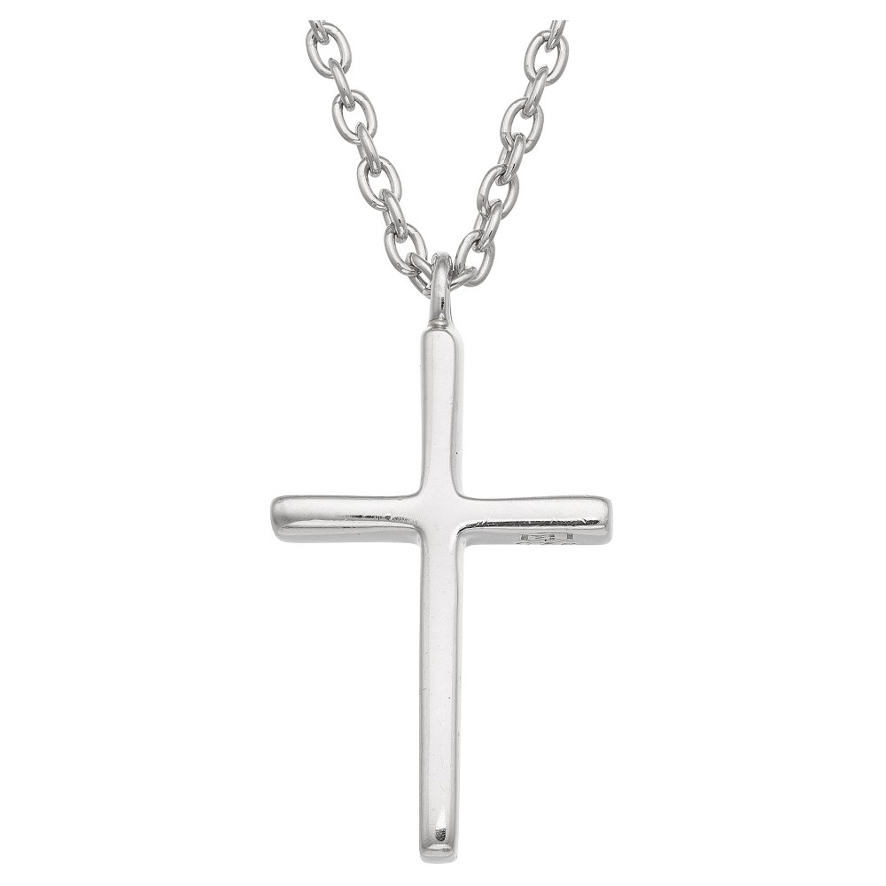 Photos - Pendant / Choker Necklace High Polish Cross Pendant In Sterling Silver