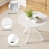 Mid-Century Dining Table for 4-6 Person,39" Round Wooden Dining Tabletop and Metal Frame for Kitchen,Dining Room,Living Room (39 inch,100cm) - 2 of 4