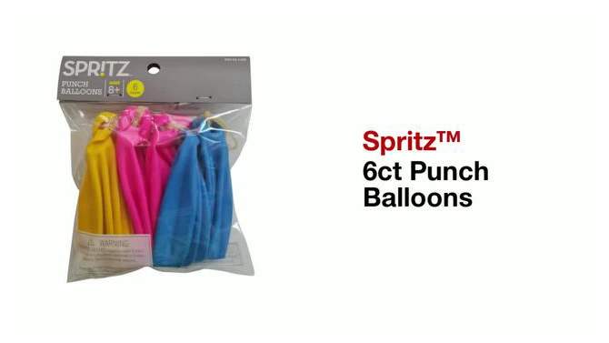 6ct Punch Balloons - Spritz&#8482;, 2 of 8, play video