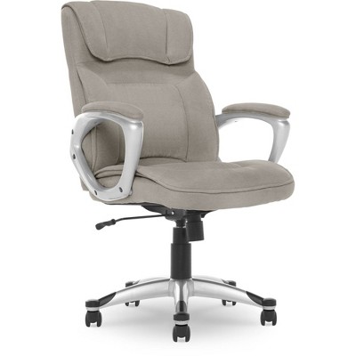 Gray High-Back Ergonomic Executive Office Chair with Lumbar Support