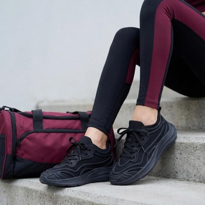 Женские кроссовки CUSHIONAIRE Trax Lace-Up Mesh Womens Shoes - Lightweight Platform Fashion Sneakers Casual Gym Shoes for Women , Black 9 — фото 8