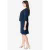 Roaman's Women's Plus Size Sheath Dress And Lace Jacket Set - 4 of 4