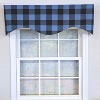RLF Home 100% Cotton Barnyard Check  Cornice  Fully lined Windows Rod Pocket Valance 50" x 17"  Blue - 2 of 4