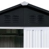 6x4 Ft Outdoor Storage Shed, Outdoor Storage Cabinet, Tool Shed with Lockable Door, Garbage Can, Metal Shed for Backyard Garden Patio Lawn, White - 2 of 4