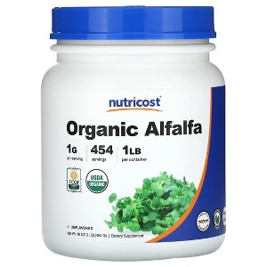 Nutricost Organic Alfalfa Powder, Unflavored, 16 oz (454 g) - 1 of 2