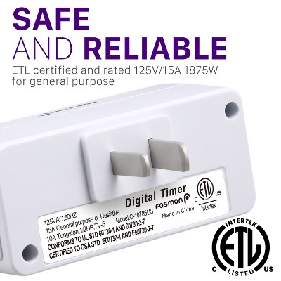White Digital Programmable Timer with Dual Outlets