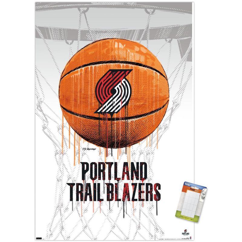 Trends International NBA Portland Trail Blazers - Drip Basketball 21 Unframed Wall Poster Prints, 1 of 7