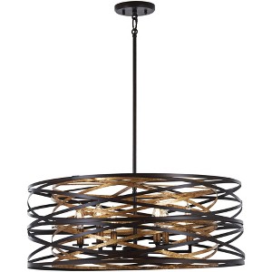 Minka Lavery Dark Bronze Mosaic Gold Chandelier 26" Wide Modern 6-Light Fixture for Dining Room House Foyer Kitchen Entryway Home - 1 of 4