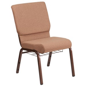 Emma and Oliver 18.5"W Church/Reception Guest Chair with Communion Cup Book Rack - 1 of 4