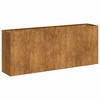 vidaXL Planter Rusty Weathering Steel Large Decorative Inlays Planter - 2 of 4