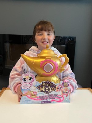  Magic Mixies Magic Genie Lamp with Interactive 8 Pink Plush  Toy and 60+ Sounds & Reactions. Unlock a Magic Ring and Reveal a Pink Genie  from The Real Misting Lamp. Gifts