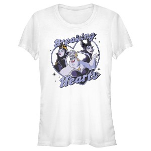 Juniors Womens Disney Villains Valentine's Day Breaking Hearts T-Shirt - 1 of 4